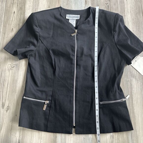 Jessica Howard Vintage 1980s Short Sleeved Zipper Blazer Size 14 - NWT - Picture 7 of 9